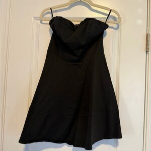 Express Elegant Black Strapless Dress